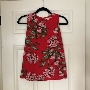 Sleeveless Floral Print Top